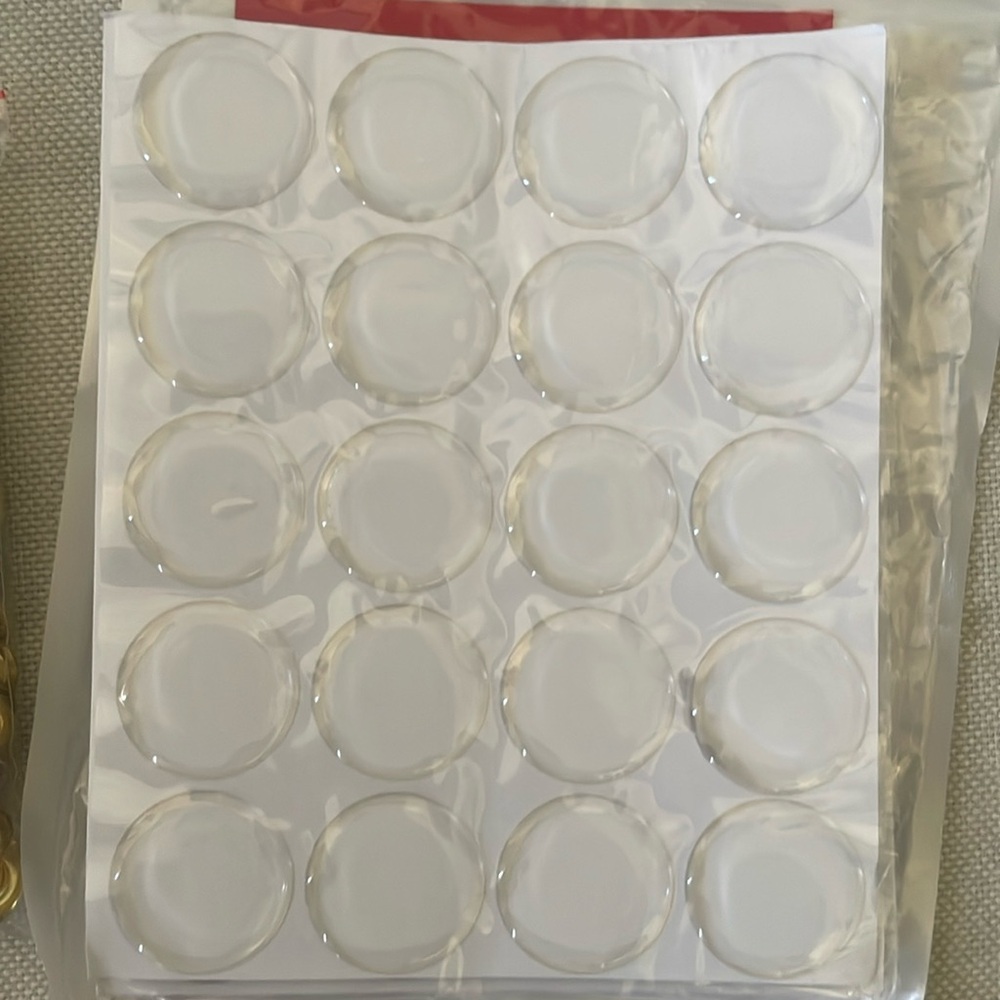 80 PCS Clear Epoxy Stickers Craft Bottle Caps Stickers